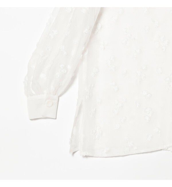 Demi-Luxe BEAMS 「シアーカット ジャガード ブラウス」|シャツ・ブラウス|