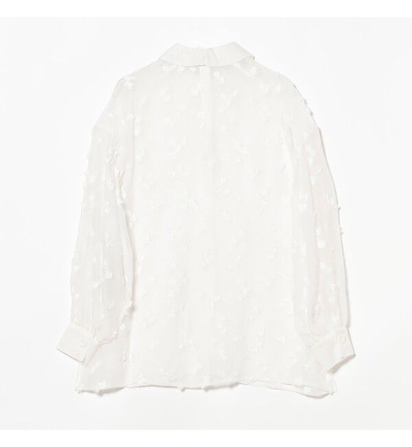 Demi-Luxe BEAMS 「シアーカット ジャガード ブラウス」|シャツ・ブラウス|