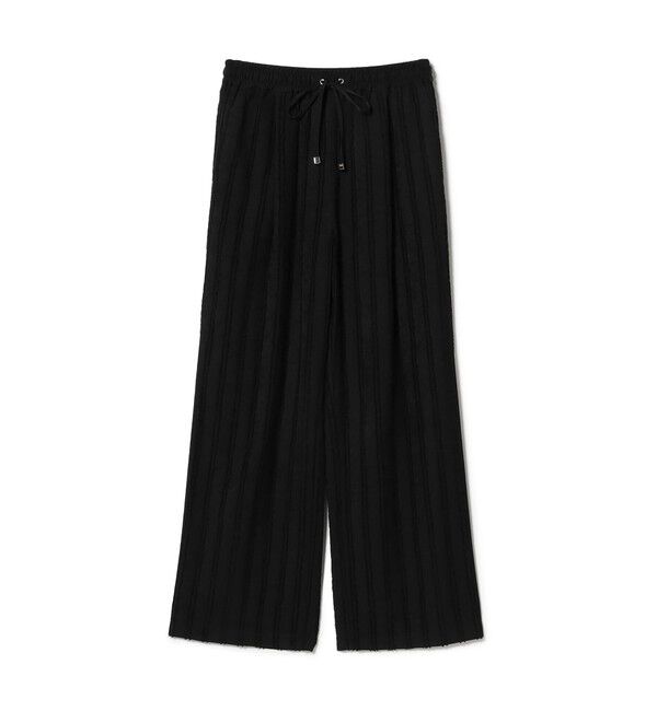 Ray BEAMS 「ストライプ ジャカード ワイド パンツ」|チノ|