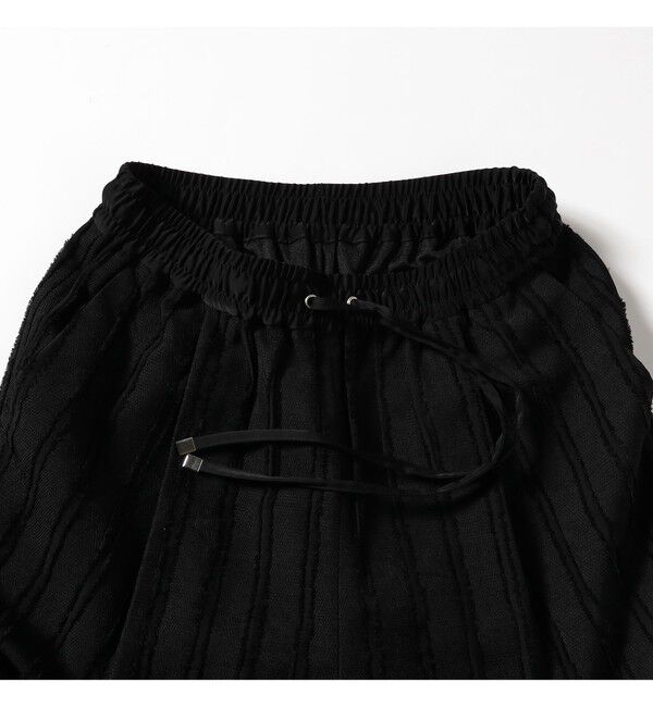 Ray BEAMS 「ストライプ ジャカード ワイド パンツ」|チノ|