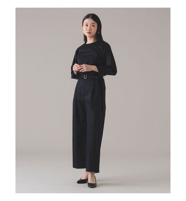 Demi-Luxe BEAMS 「Oggi &times; Demi-Luxe BEAMS / コットン ベルテッドパンツ」|チノ|