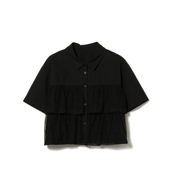 Ray BEAMS 「シアー ティアード クロップド シャツ」|シャツ・ブラウス|