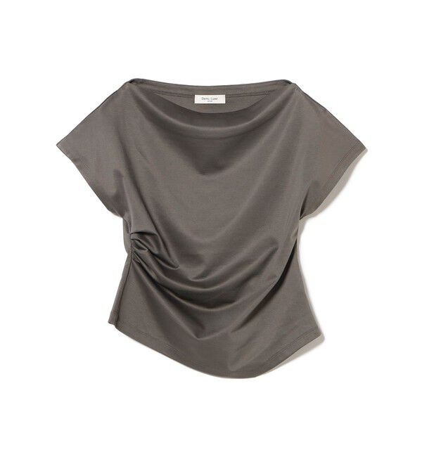 Demi-Luxe BEAMS 「アシンメトリーヘム ハーフスリーブ プルオーバー」|Tシャツ・カットソー|