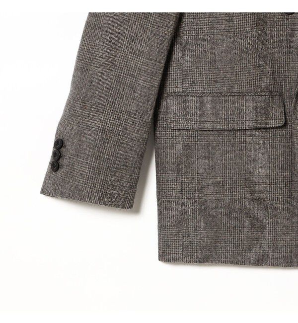 Demi-Luxe BEAMS 「ATON / ウール リネン チェック 6ボタンジャケット」|ダッフルコート|