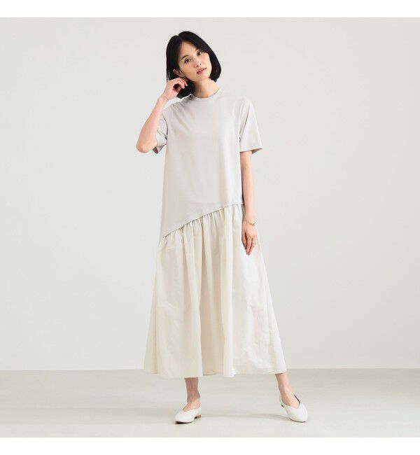 Demi-Luxe BEAMS 「タフタ コンビ ワンピース」|ワンピース|