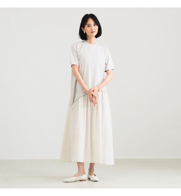 Demi-Luxe BEAMS 「タフタ コンビ ワンピース」|ワンピース|