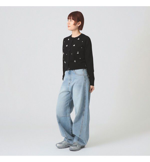 Ray BEAMS 「ビジュー クルーネック カーディガン」|ニット・セーター|