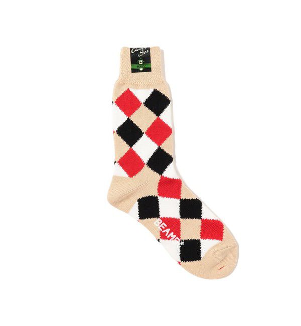 BEAMS PLUS「BEAMS PLUS / ダイヤモンド柄 ソックス」|ソックス|BEIGE