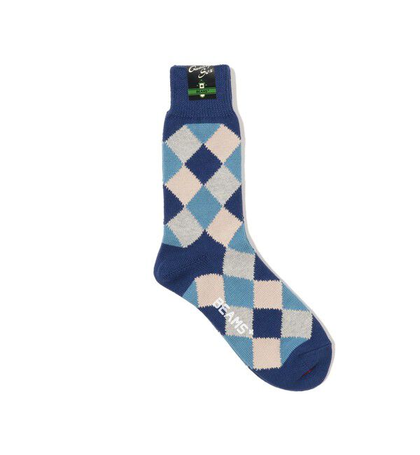 BEAMS PLUS「BEAMS PLUS / ダイヤモンド柄 ソックス」|ソックス|NAVY