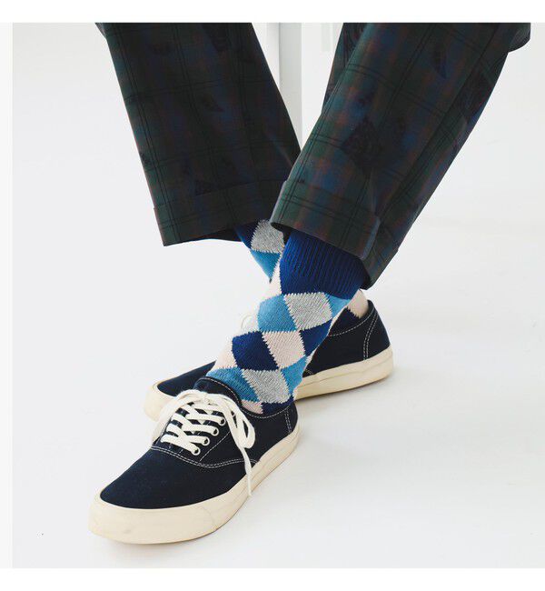 BEAMS PLUS「BEAMS PLUS / ダイヤモンド柄 ソックス」|ソックス|