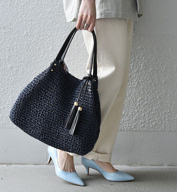 SHIPS any「【WEB限定】SHIPS any: コマアミ トート」|トートバッグ|ネイビー