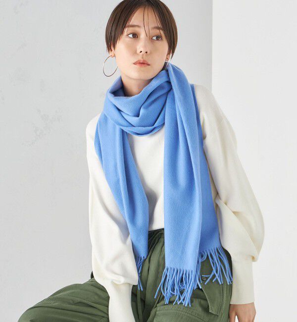 SHIPS for women「ソリッド カシミヤ ストール」|ストール|スカイブルー