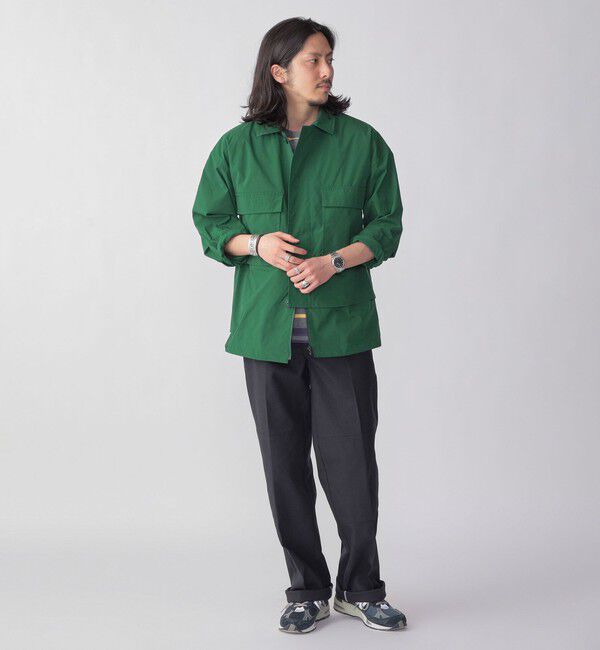 SHIPS「【SHIPS別注】+phenix:〈撥水〉ミリタリー/フィッシャーマンシャツ (セットアップ対応)」|ブルゾン・スタジャン|