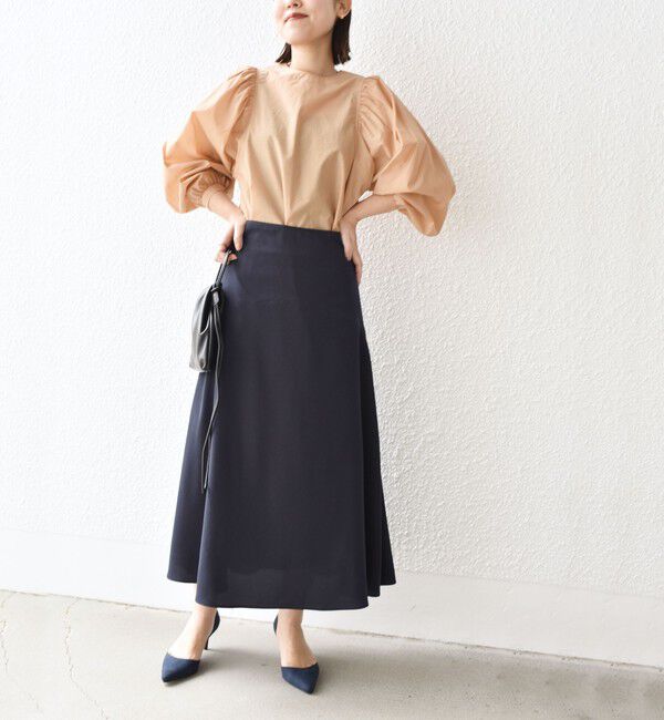 SHIPS for women「*〈手洗い可能〉ドット / 花柄 切替 セミフレア スカート ◇」|スカート|