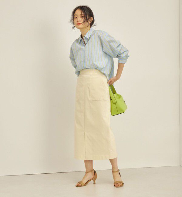 SHIPS for women「〈手洗い可能〉ハイストレッチ カラー タイト スカート」|スカート|