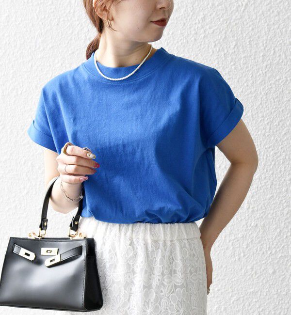 SHIPS any「SHIPS any:〈抗菌防臭/洗濯機可能〉USAコットン フレンチスリーブ TEE」|Tシャツ・カットソー|