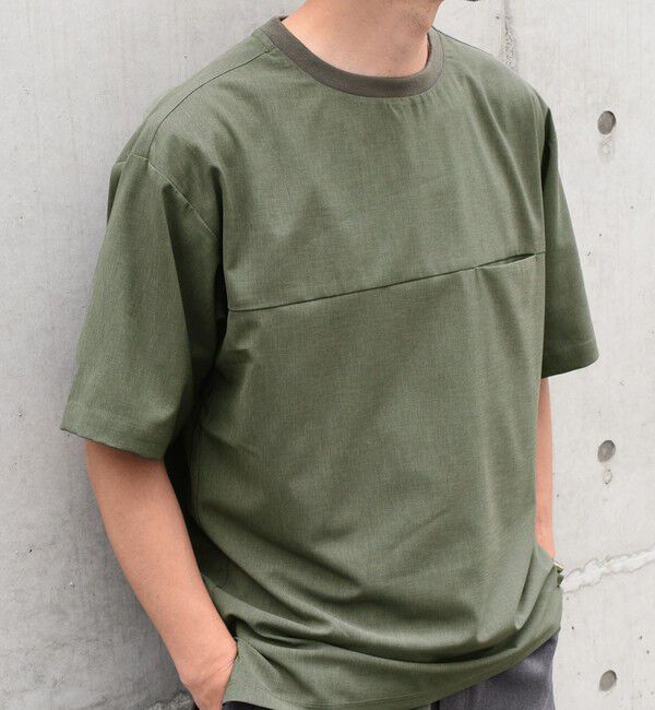 SHIPS any「SHIPS any: COOLMAX（R） サマー プルオーバー Tシャツ (セットアップ対応) 24SS◇」|Tシャツ・カットソー|ライトオリーブ