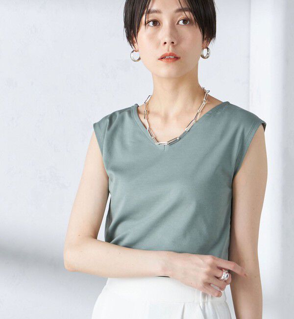 SHIPS for women「〈手洗い可能〉綿 SORONA 2WAY タンクトップ」|タンクトップ|グリーン