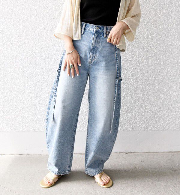 SHIPS any「bon_meur:〈洗濯機可能〉コクーン シルエット デニム パンツ」|デニム|