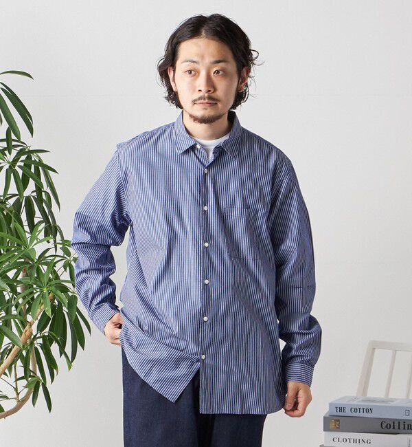 SHIPS any「SHIPS any: ストライプ / ソリッド リラックス レギュラーカラー シャツ 24SS◇」|シャツ・ブラウス|