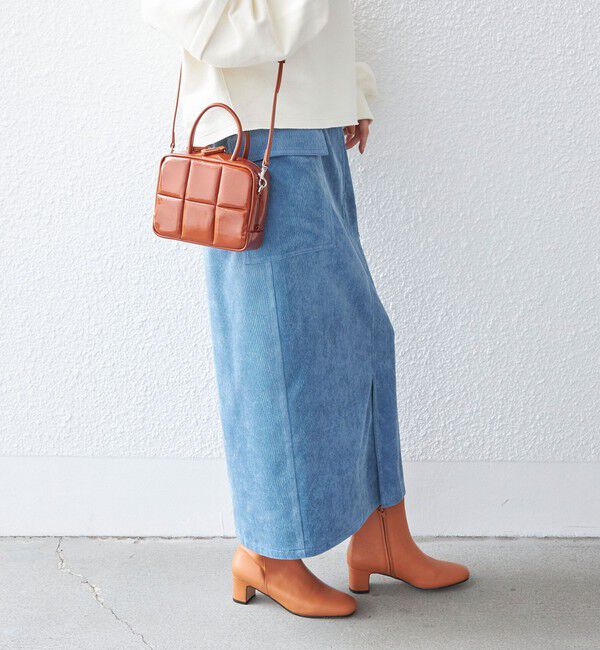 SHIPS for women「〈手洗い可能〉ストレッチ混 細 コーデュロイ ポケット スカート ◇」|スカート|