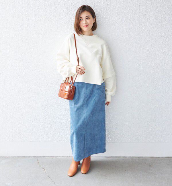 SHIPS for women「〈手洗い可能〉ストレッチ混 細 コーデュロイ ポケット スカート ◇」|スカート|