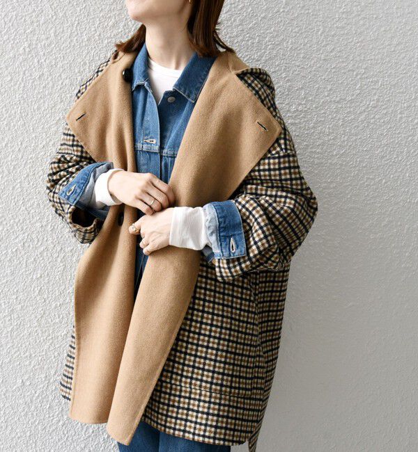 SHIPS any「SHIPS any: リバー フーディー ポンチョ ハーフ コート」|その他|