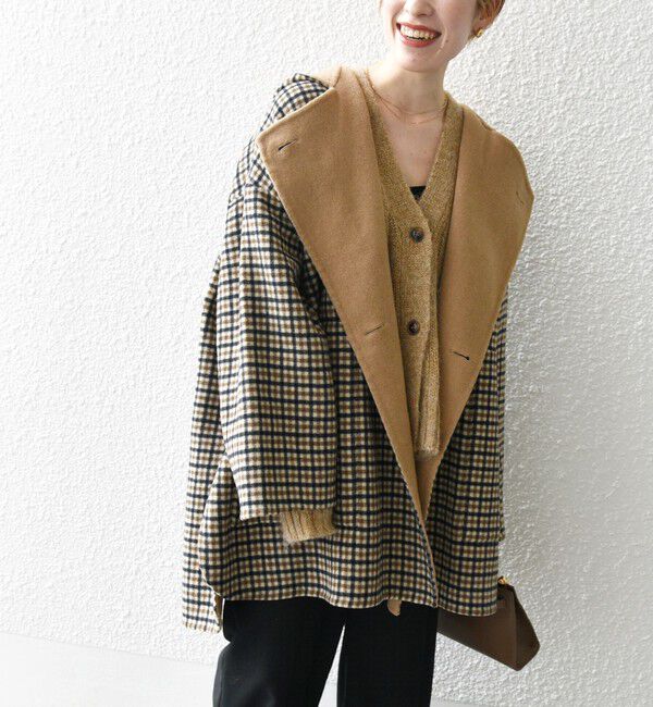 SHIPS any「SHIPS any: リバー フーディー ポンチョ ハーフ コート」|その他|