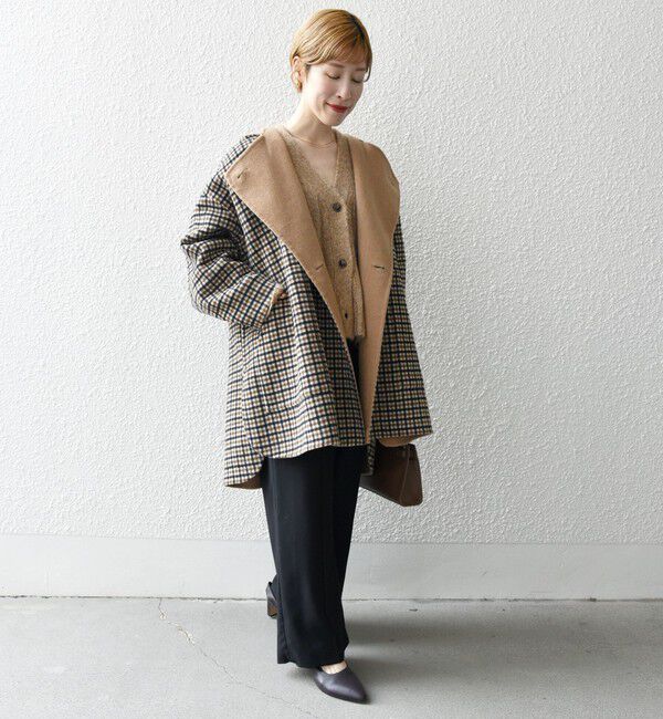 SHIPS any「SHIPS any: リバー フーディー ポンチョ ハーフ コート」|その他|