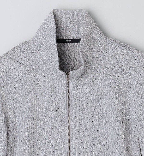 SHIPS「SHIPS: 〈手洗い可能〉コットン ローゲージ ドライバーズ ジップ ニット カーディガン」|カーディガン|