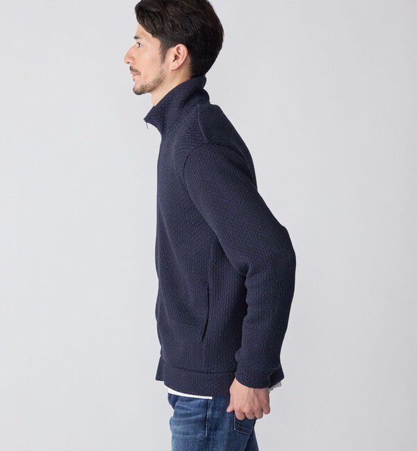 SHIPS「SHIPS: 〈手洗い可能〉コットン ローゲージ ドライバーズ ジップ ニット カーディガン」|カーディガン|