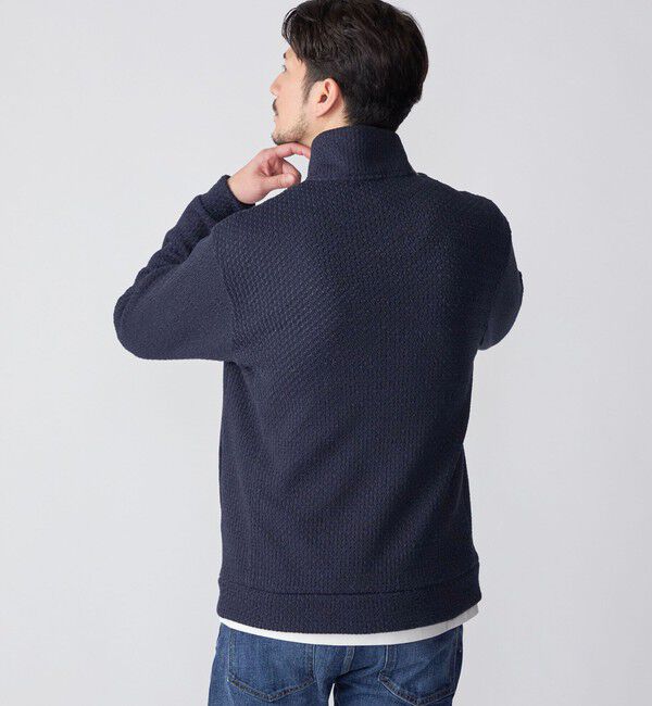 SHIPS「SHIPS: 〈手洗い可能〉コットン ローゲージ ドライバーズ ジップ ニット カーディガン」|カーディガン|