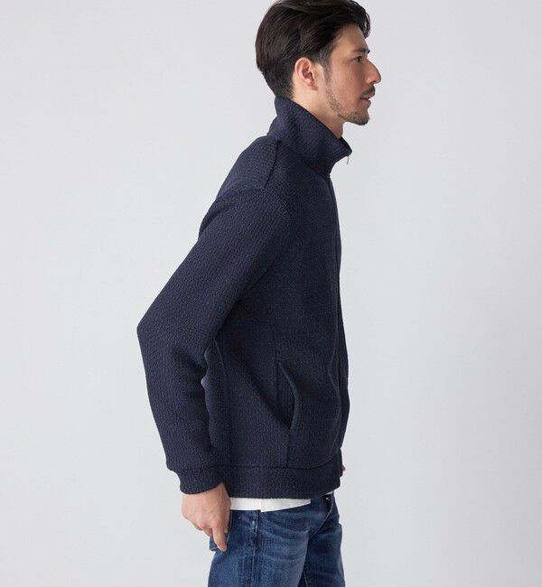 SHIPS「SHIPS: 〈手洗い可能〉コットン ローゲージ ドライバーズ ジップ ニット カーディガン」|カーディガン|