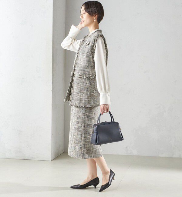 SHIPS for women「〈セレモニー対応可〉スラブ ツイード タイト スカート（セットアップ対応）」|タイト|