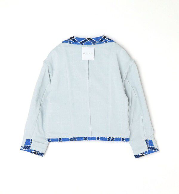 quaranciel「quaranciel: ブルー ツイード チェック テーラード ジャケット（セットアップ対応）」|テーラードジャケット|