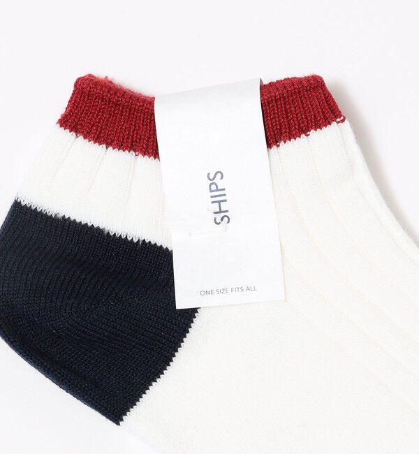 SHIPS「SHIPS: 3BLOCK アンクル リブ ソックス」|ソックス|