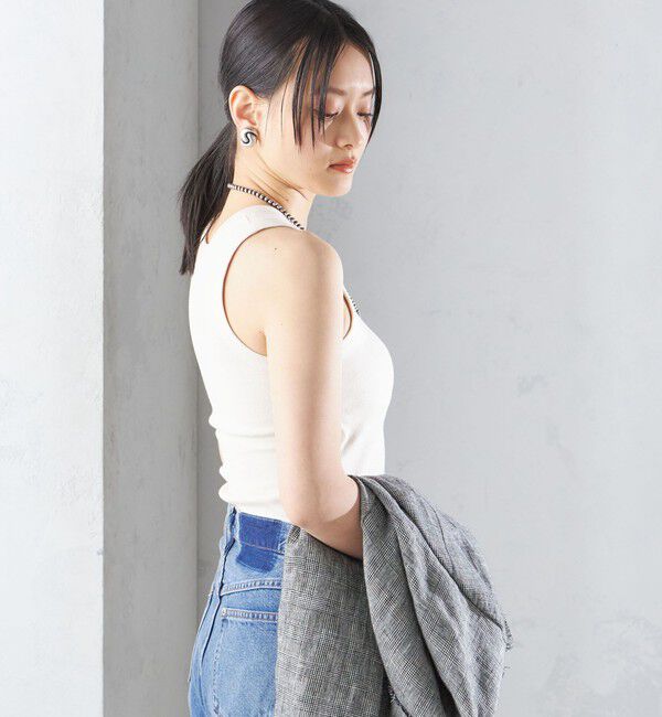 SHIPS for women「〈手洗い可能〉カップ付き リブ タンクトップ◇」|インナー|