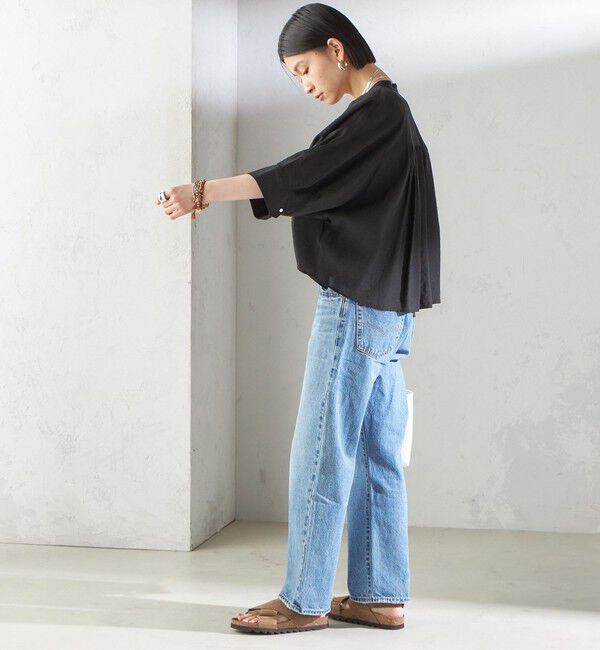 SHIPS for women「〈手洗い可能〉シルク混 シアー 羽織 シャツ」|シャツ・ブラウス|