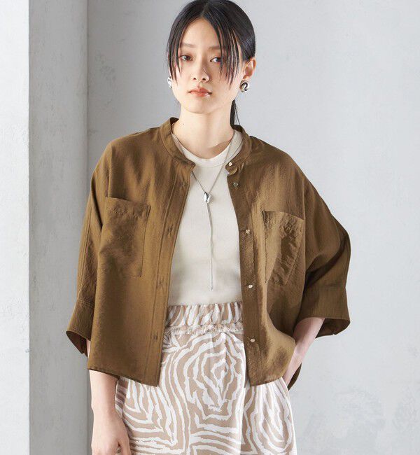 SHIPS for women「〈手洗い可能〉シルク混 シアー 羽織 シャツ」|シャツ・ブラウス|