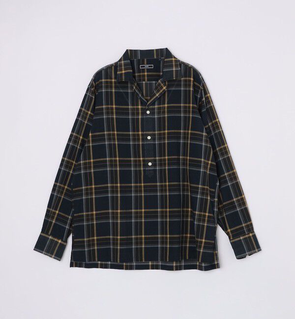 SHIPS「SHIPS: オープンカラー コットン マドラスチェック プルオーバー シャツ」|シャツ・ブラウス|