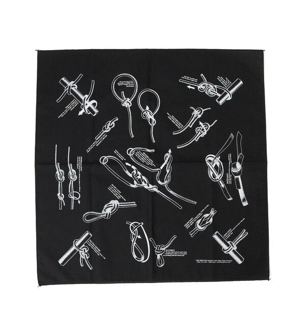 SHIPS any「THE PRINTED IMAGE: プリント バンダナ」|ハンカチ|ブラック