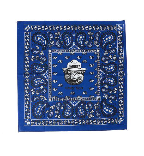 SHIPS any「THE PRINTED IMAGE: プリント バンダナ」|ハンカチ|ブルー