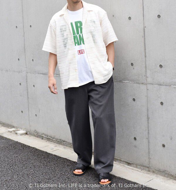 SHIPS any「SHIPS any: マルチパターン オープンカラー メッシュ シアー シャツ◇」|シャツ・ブラウス|