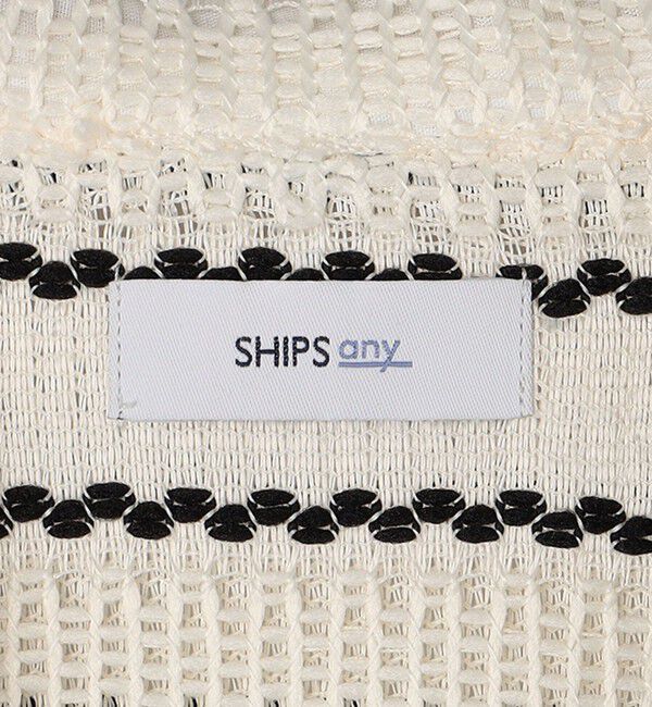 SHIPS any「SHIPS any: マルチパターン オープンカラー メッシュ シアー シャツ◇」|シャツ・ブラウス|