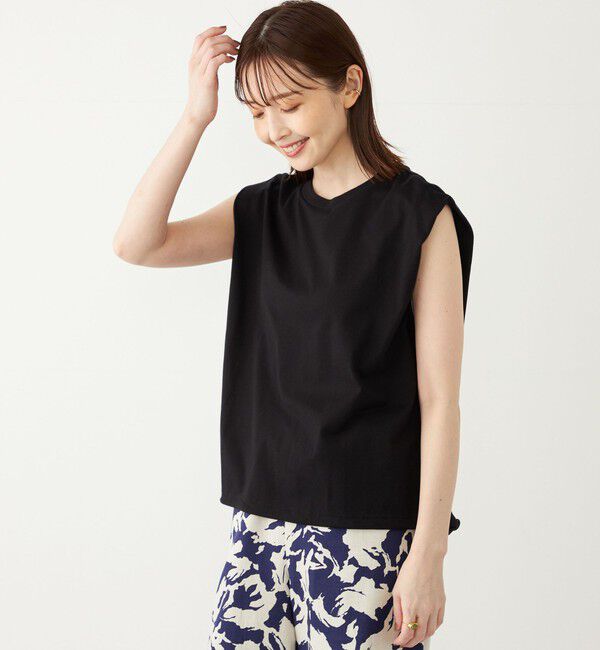 SHIPS Colors 「SHIPS Colors:〈洗濯機可能〉ドロスト タンクトップ」|Tシャツ・カットソー|ブラック