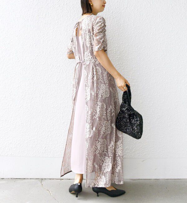 SHIPS for women「kaene:バックリボンレースワンピース 2（セレモニー対応可）」|ワンピース|