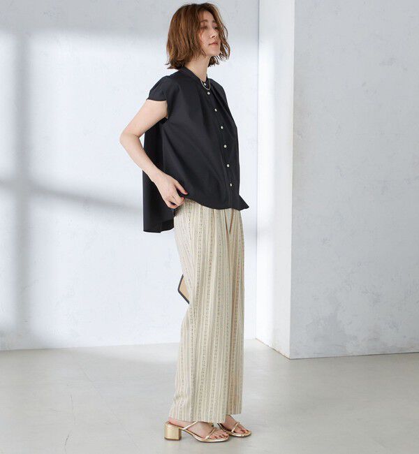 SHIPS for women「〈手洗い可能〉裾 フレア フレンチ スリーブ ブラウス」|シャツ・ブラウス|