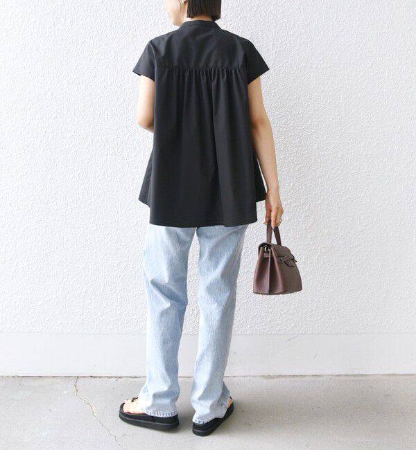 SHIPS for women「〈手洗い可能〉裾 フレア フレンチ スリーブ ブラウス」|シャツ・ブラウス|