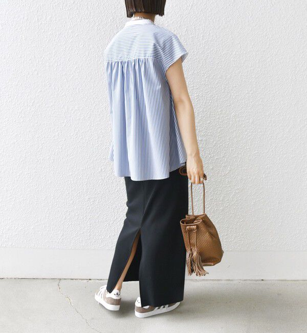 SHIPS for women「〈手洗い可能〉裾 フレア フレンチ スリーブ ブラウス」|シャツ・ブラウス|