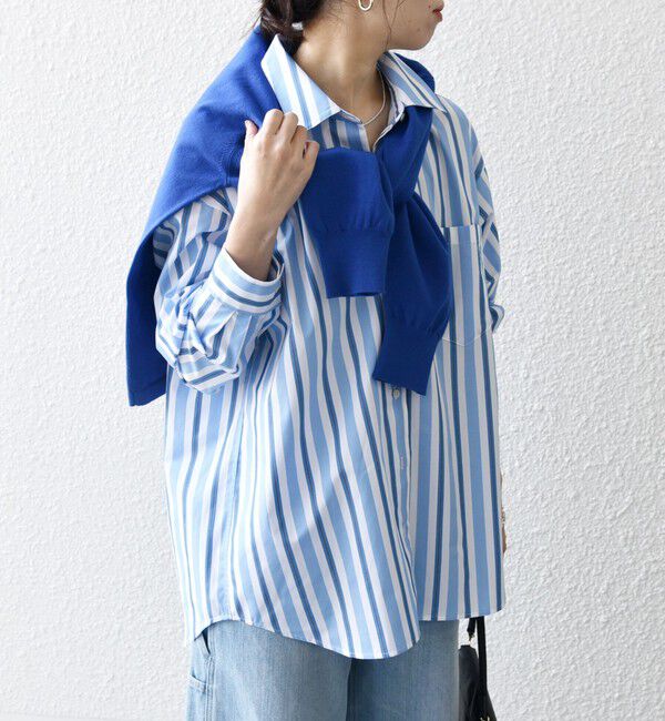 SHIPS any「《一部追加予約》SHIPS any:〈洗濯機可能〉REPREVE レギュラーカラー ルーズ ポケット シャツ」|シャツ・ブラウス|